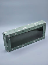Load image into Gallery viewer, COOKIE BOX- GREEN STARS - 12&quot; x 5&quot; x 1.5&quot;