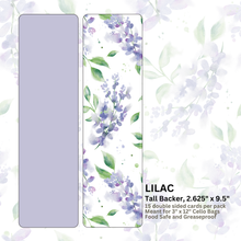 Load image into Gallery viewer, LILAC  - 9.5&quot; x 2.625&quot; TALL BACKERS