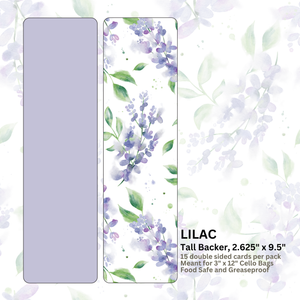 LILAC  - 9.5" x 2.625" TALL BACKERS