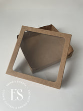 Load image into Gallery viewer, Natural Kraft Cookie Box With Clear Window 4.5" x 4.5" x 1"