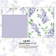 Load image into Gallery viewer, LILAC - 6&quot; x 5&quot; FOLDED BACKERS
