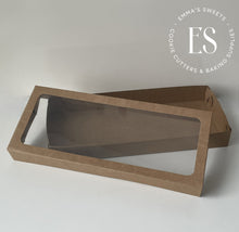 Load image into Gallery viewer, Natural Kraft Cookie Box With Clear Window 12" x 5" x 1.5"