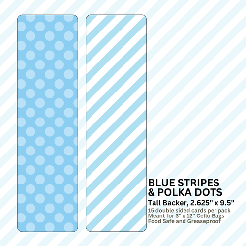 Blue Stripes & Polka Dots  - 9.5