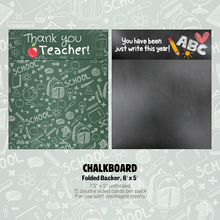 Load image into Gallery viewer, CHALKBOARD - 6&quot; x 5&quot; FOLDED BACKERS