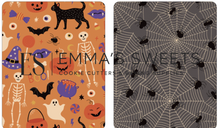 Load image into Gallery viewer, ORANGE AND WEBS -3.625" x 4.5" Small Square Backers (JUST IN!)