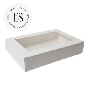 White Cookie Box With Clear Window 9.5 x 6 x 1.25" (COMING SOON!)