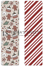 Load image into Gallery viewer, GINGERBREAD AND CANDYCANE STRIPES- Tall Greaseproof Backers (JUST IN)