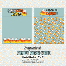 Load image into Gallery viewer, Candy Corn Cutie - 6&quot; x 5&quot; Folded Backers