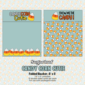Candy Corn Cutie - 6" x 5" Folded Backers