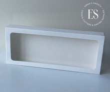 Load image into Gallery viewer, White Cookie Box With Clear Window 12&quot; x 5&quot; x 1.5&quot;