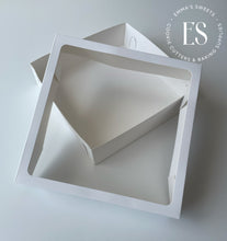 Load image into Gallery viewer, White Cookie Box With Clear Window 10 x 10 x 2.5&quot;