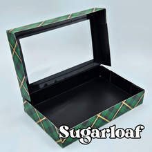 Load image into Gallery viewer, Green &amp; Gold Plaid Box (Gold Foil) - 8&quot; x 5&quot; x 1.25&quot;