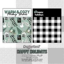 Load image into Gallery viewer, Happy Holidays - 6&quot; x 5&quot; Folded Backers