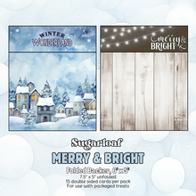 Load image into Gallery viewer, Merry &amp; Bright - 6&quot; x 5&quot; Folded Backers