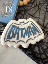 Load image into Gallery viewer, Bat Logo Script Stencil