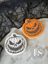 Load image into Gallery viewer, Scary Pumpkin Cookie Cutter (for stencil)