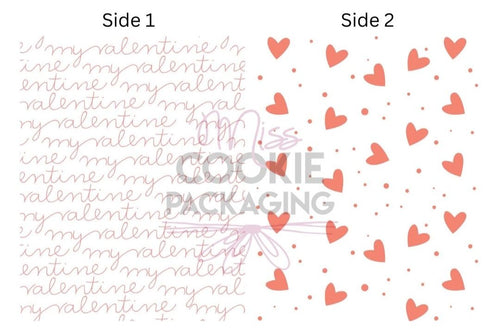 Greaseproof Backer – My Valentine Hearts – 3.625” x 4.5” Backer