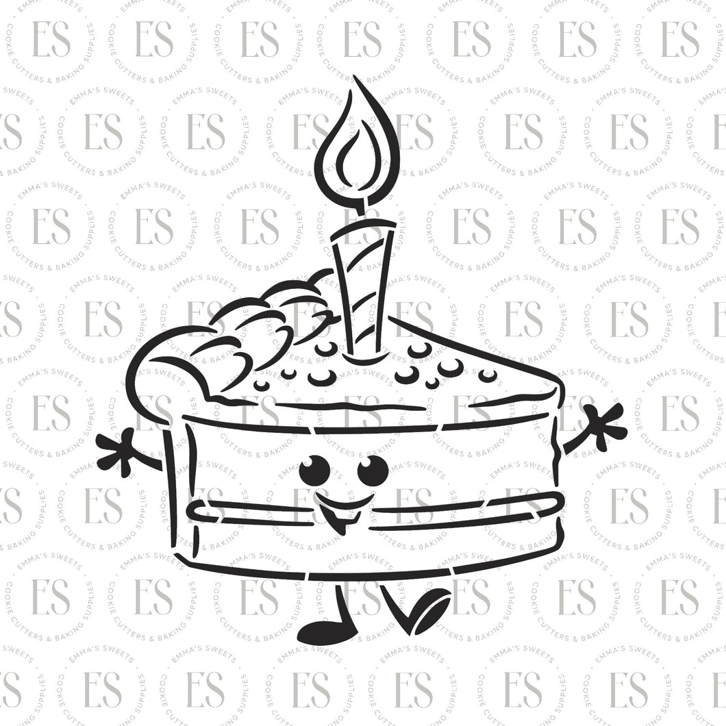 PYO Birthday Cake Slice Stencil