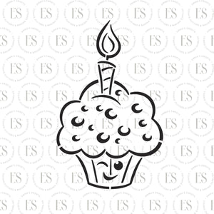 PYO Cupcake Stencil