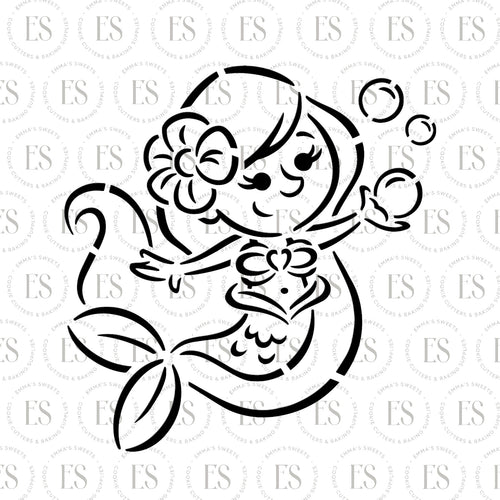 PYO Mermaid Stencil