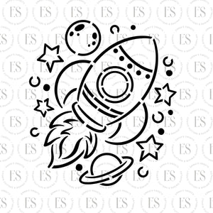 PYO Space Ship Stencil