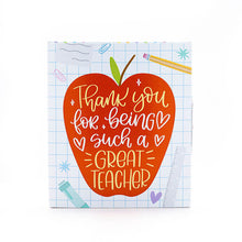 Load image into Gallery viewer, Greeting Card – “Thank You for being such a Great Teacher” – 4.25″ x 5″ Box