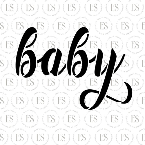 Baby Script 1 Stencil