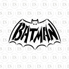 Load image into Gallery viewer, Bat Logo Script Stencil