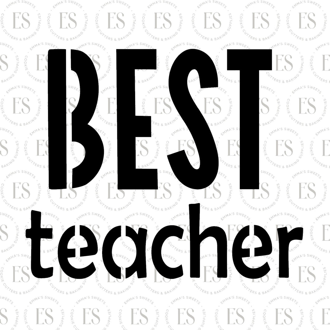 Best Teacher Stencil