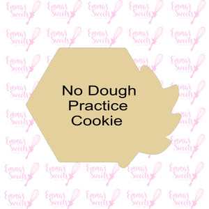 "NO DOUGH"  Practice Cookie - Hexagon Leaf Plaque