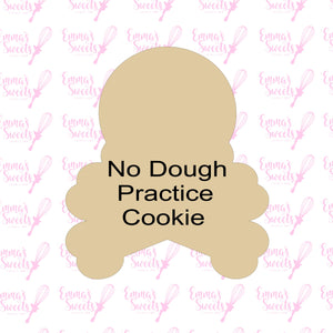 "NO DOUGH" Practice Cookie - Skull and Cross bones
