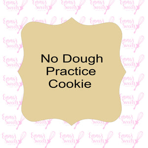 "NO DOUGH" Practice Cookie- Square Scalloped Plaque