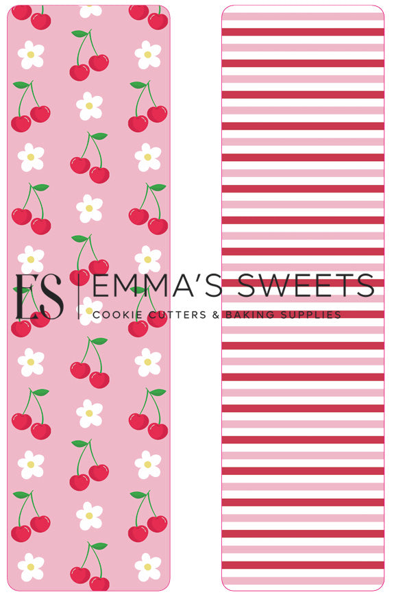 Cherries and Daisies - Tall Greaseproof Backers (NEW!)