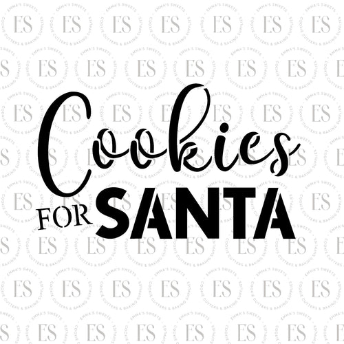 Cookies For Santa Stencil