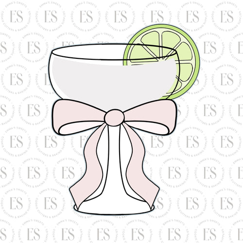 Glass with Bow And Lime