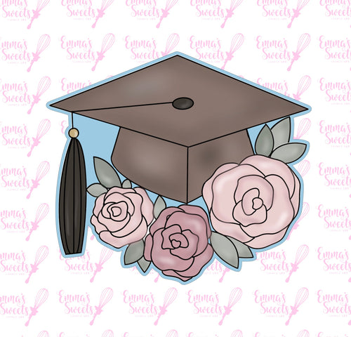 Graduation Hat With Flowers