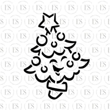 Load image into Gallery viewer, PYO Happy Christmas Tree Stencil (READ DESCRIPTION)