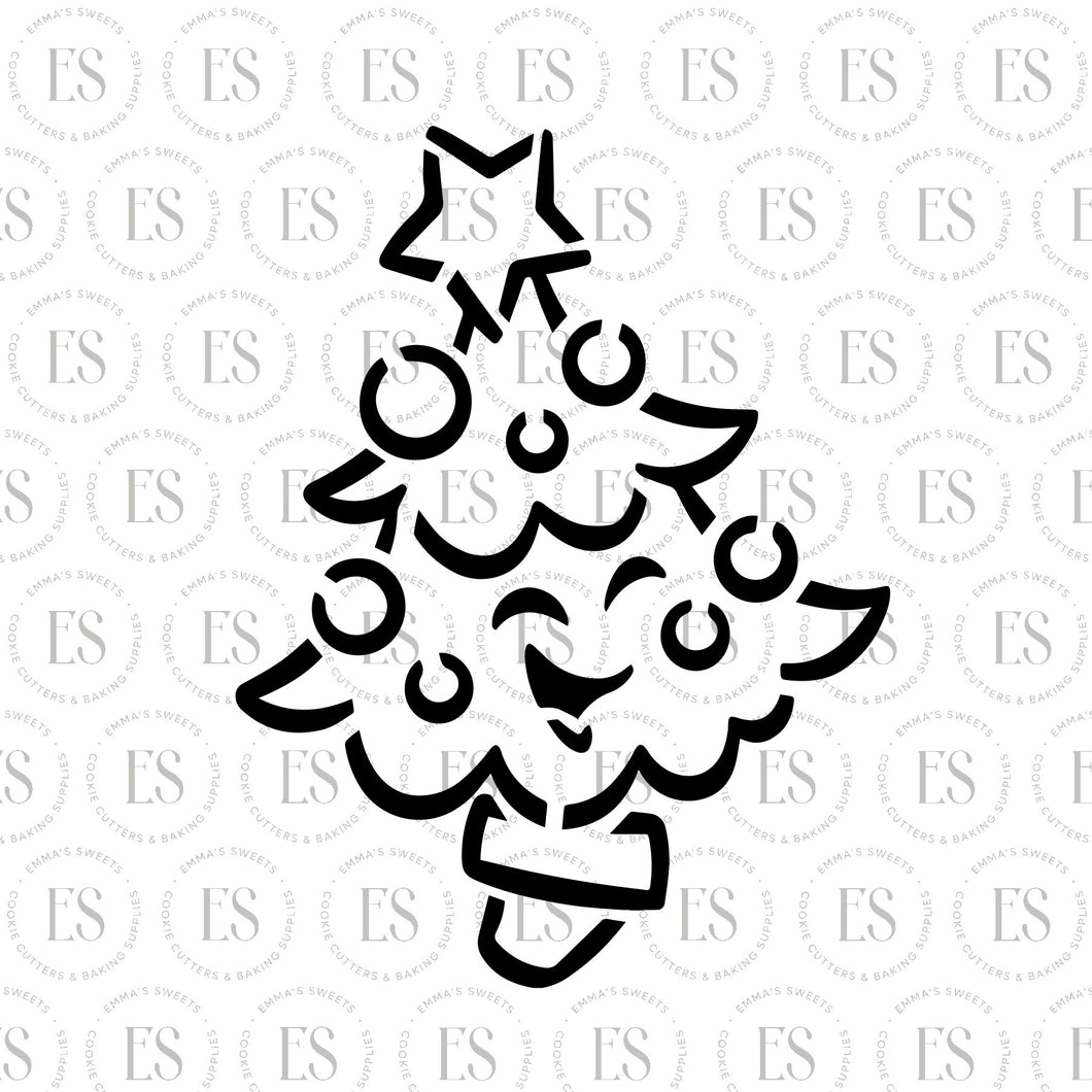 PYO Happy Christmas Tree Stencil