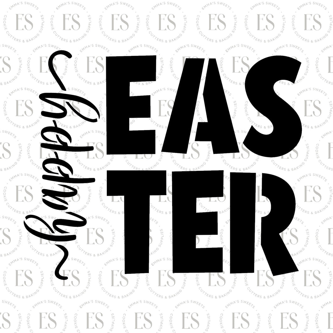Happy Easter Script 4 Stencil – Emma's Sweets