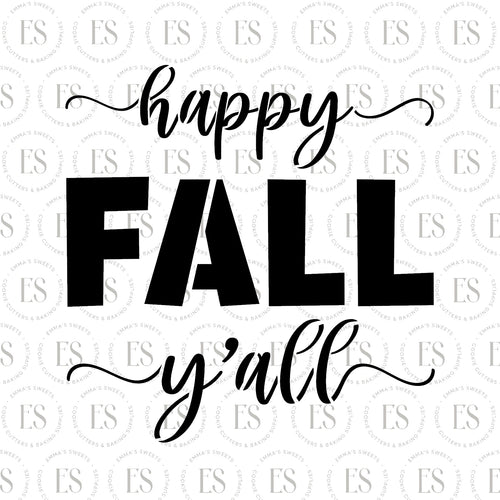 Happy fall Y'all stencil 2