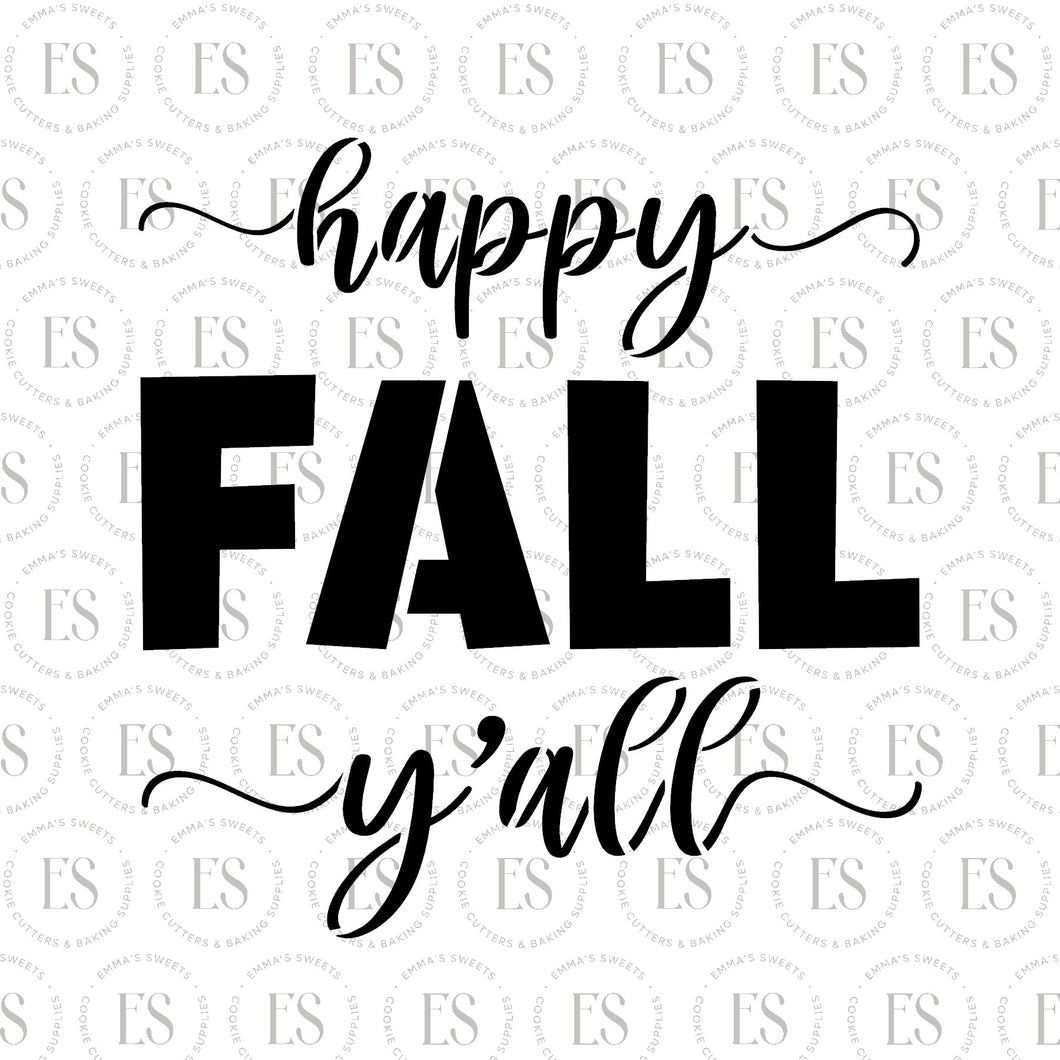Happy fall Y'all stencil 2