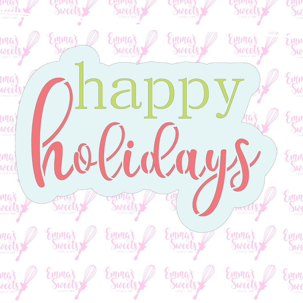 Happy Holidays Script Cookie Cutter