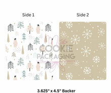 Load image into Gallery viewer, Greaseproof Backer – Holiday Snowflakes – 3.625″ x 4.5″ Backer (opened pack 2 missing)