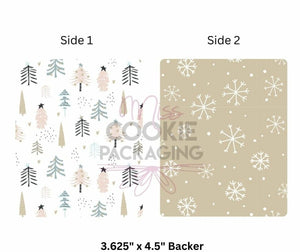 Greaseproof Backer – Holiday Snowflakes – 3.625″ x 4.5″ Backer (opened pack 2 missing)
