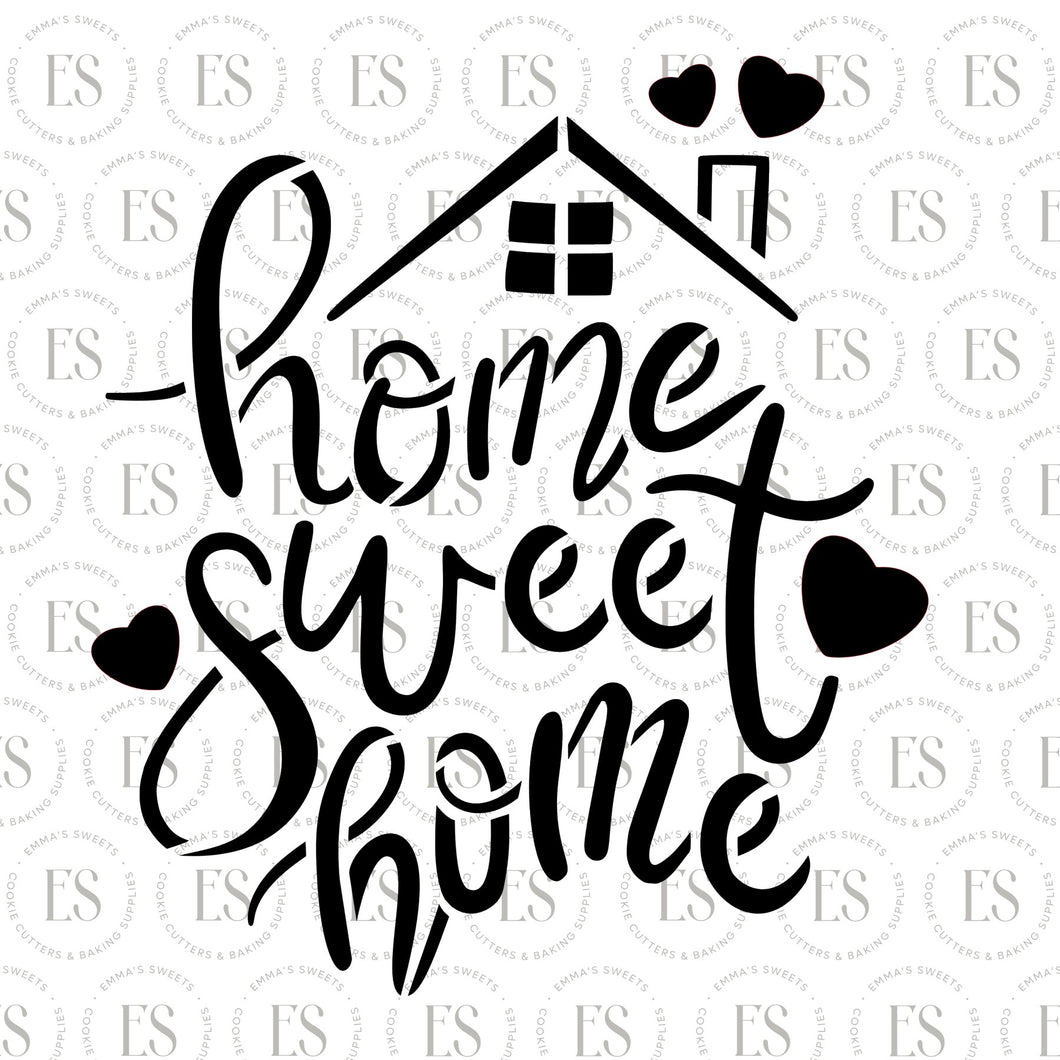 Home Sweet Home Script Stencil