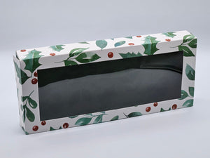 COOKIE BOX- Christmas Holly - 12" x 5" x 1.5"