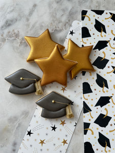 Greaseproof Backer – Grad Caps Shooting Stars