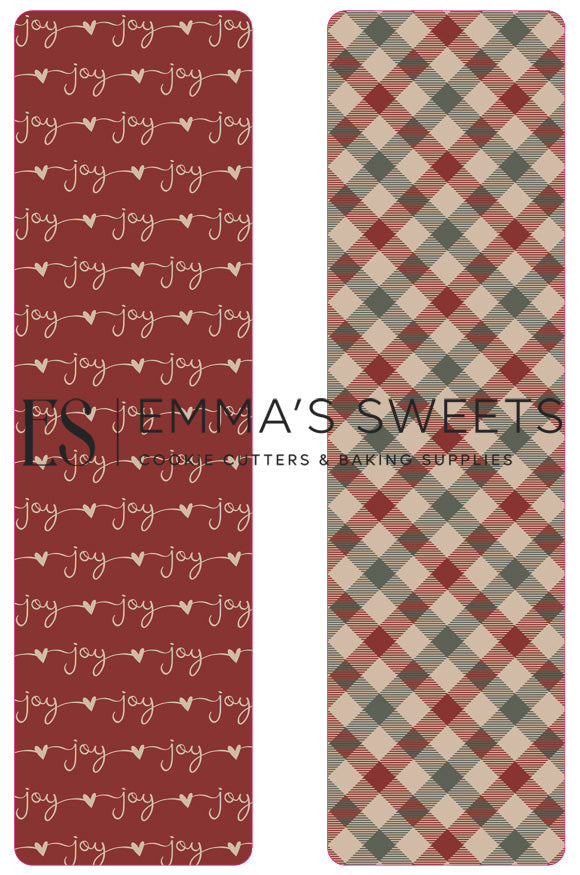 Joy and Plaid - Tall Greaseproof Backers