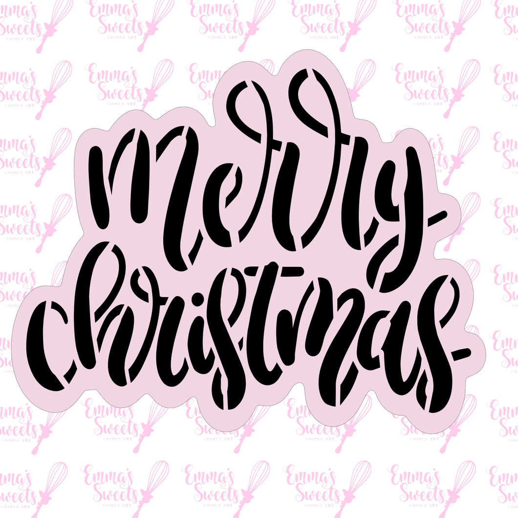 Merry Christmas Script 1 Cookie Cutter