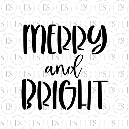 Merry And Bright Stencil
